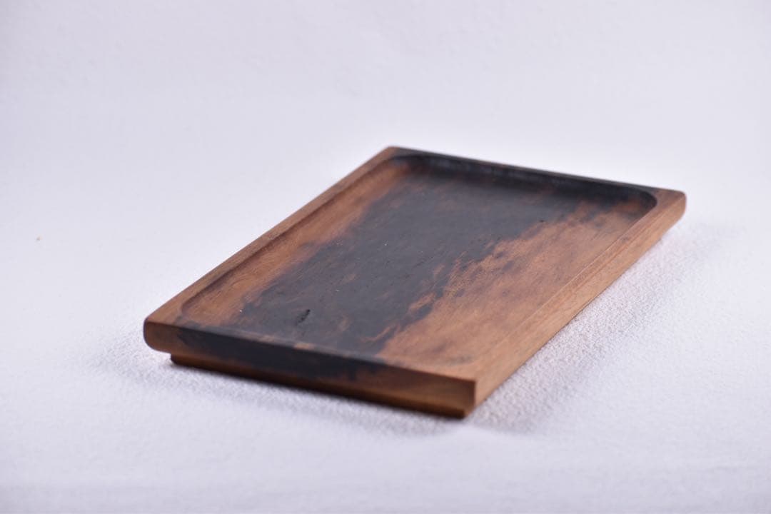 No.322黒柿小豆杢のトレー