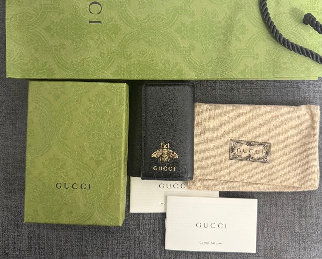 GUCCI 黒 レザー キーケース