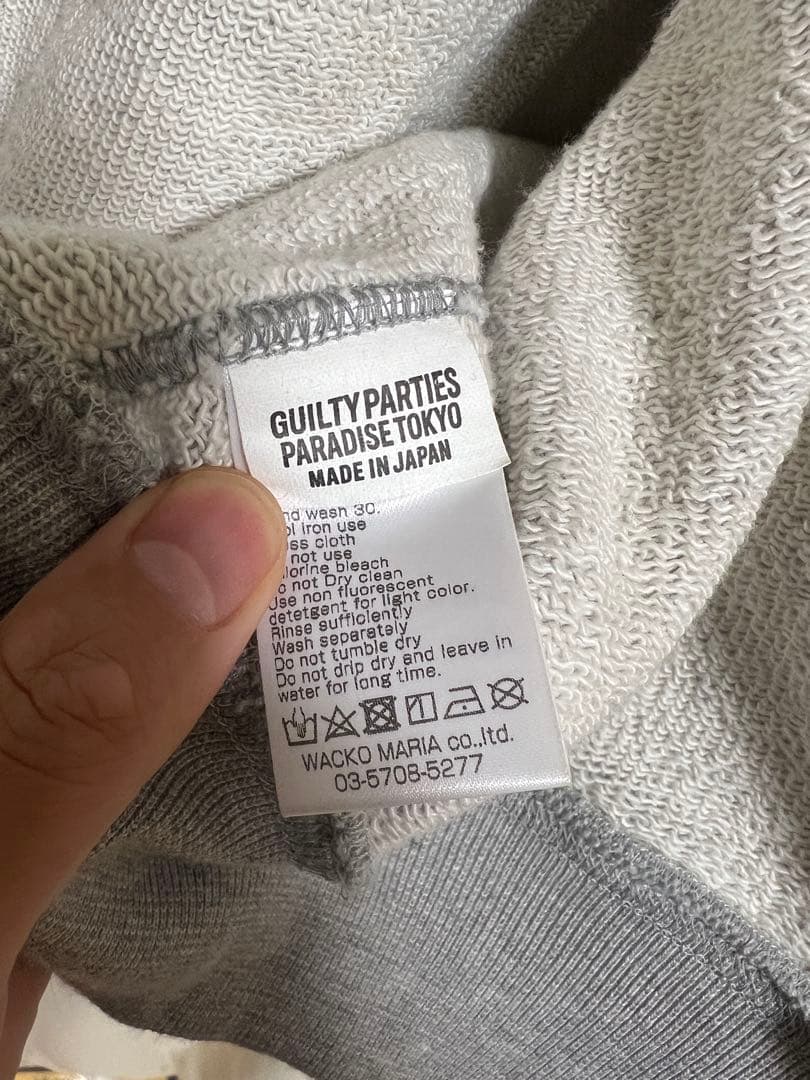 WACKO MARIA グレー ジップアップパーカー