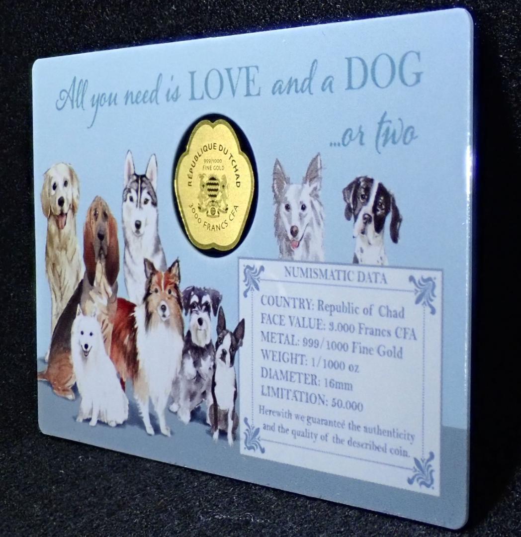 世界初の肉球金貨！純金！可愛すぎる♡ 限定品！カード付！COA付 ワンちゃん 犬