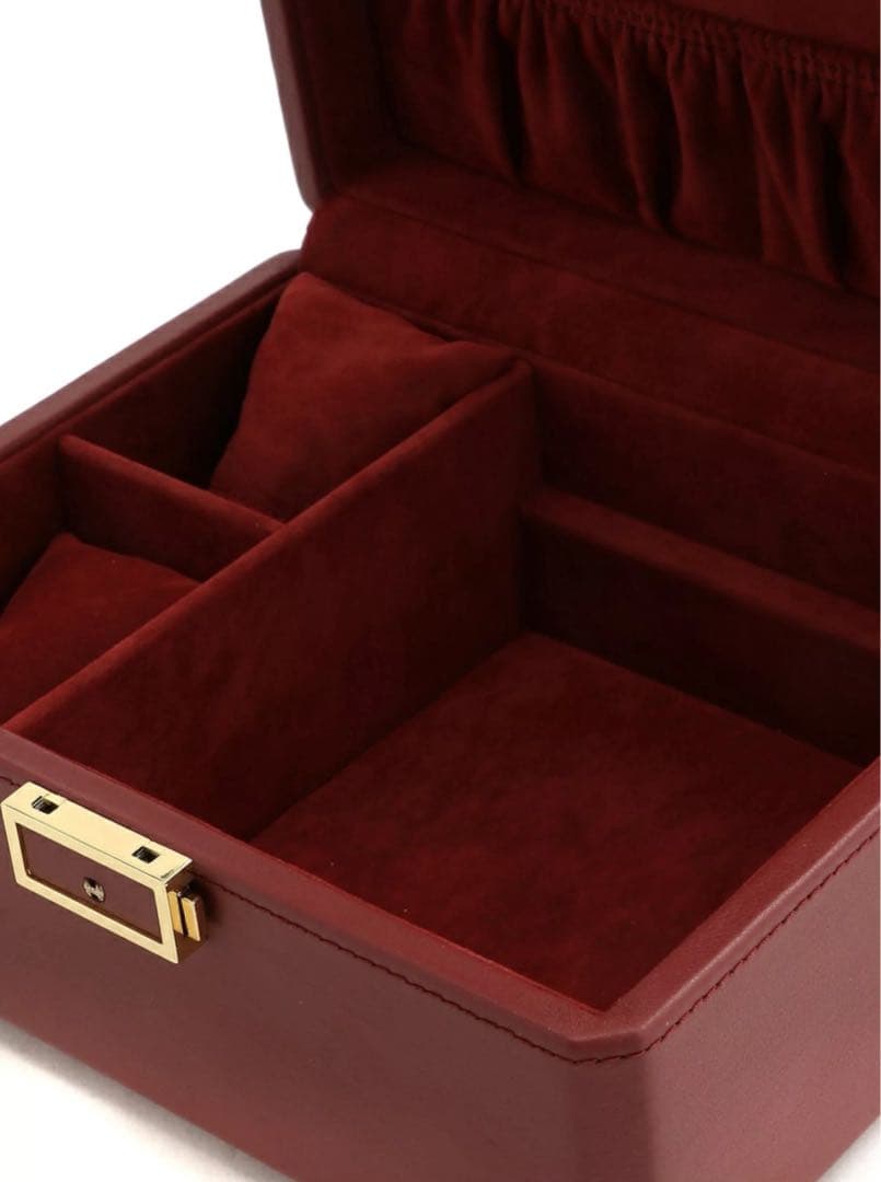 未使用品　agete アガット　ジュエリーボックス　レッド　外箱付き　インテリア