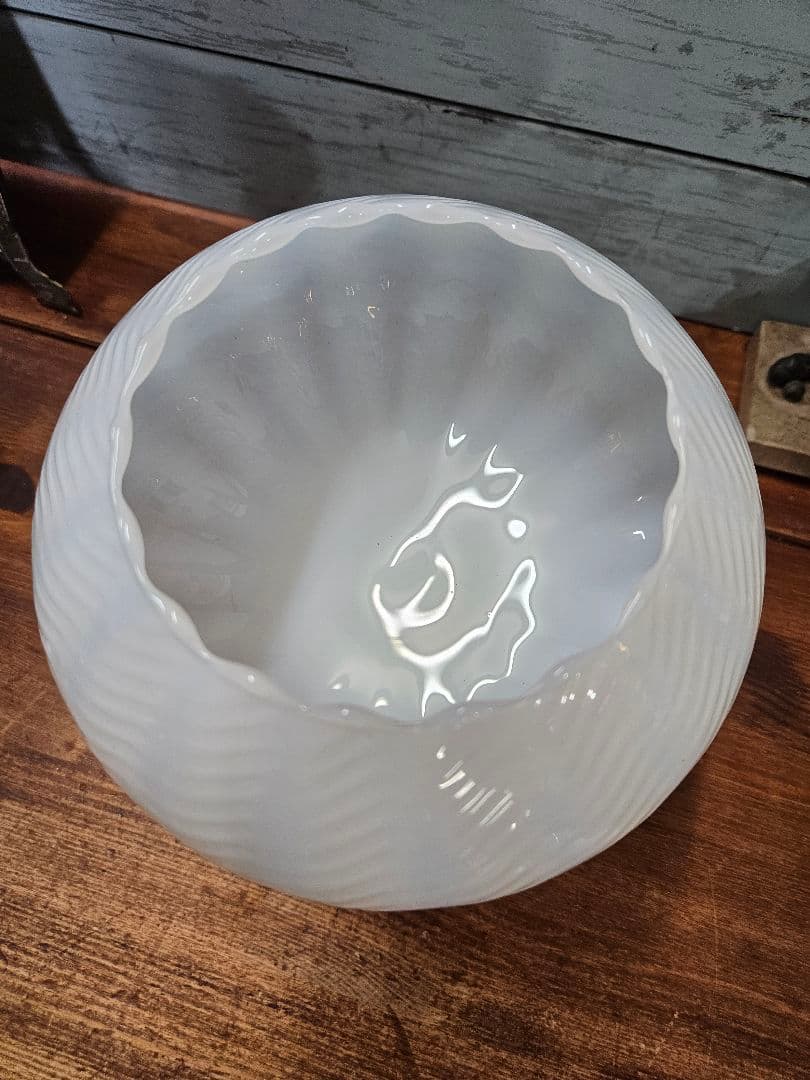 フランスアンティーク オパールセントガラスの花瓶 グラス 花入れ フラワーベース