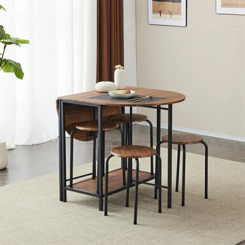 大人気！ダイニング 5点セット ダイニングテーブル Brown