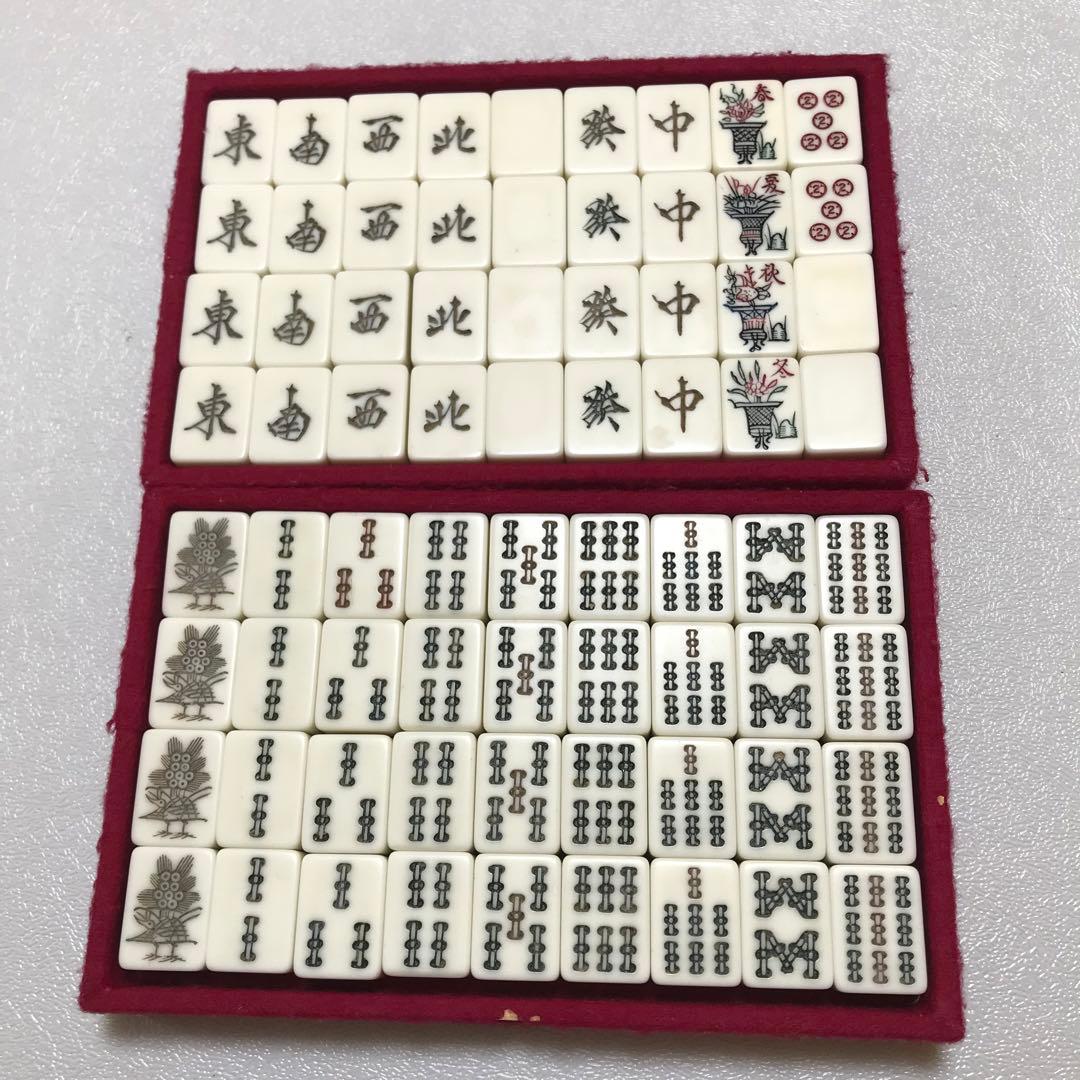 ミズノ　丸一　麻雀牌　背黒