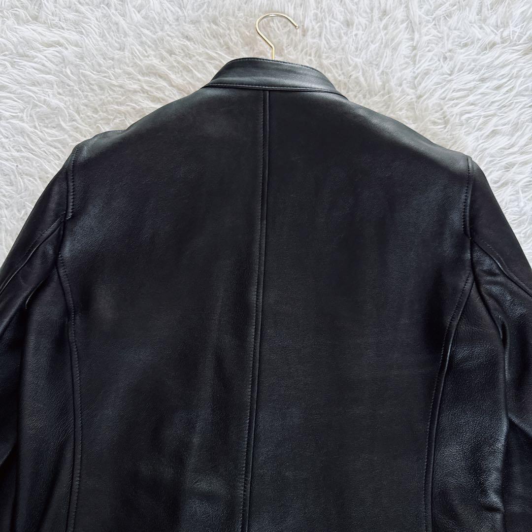 【SHIPS】シングルライダース 羊革 ブラック Lサイズ