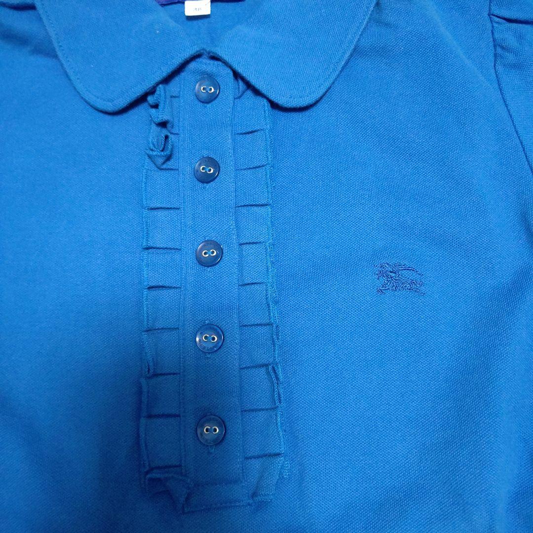 そ*と様 BURBERRY バーバリー フリル ポロシャツ ロゴ 刺繍 カットソ