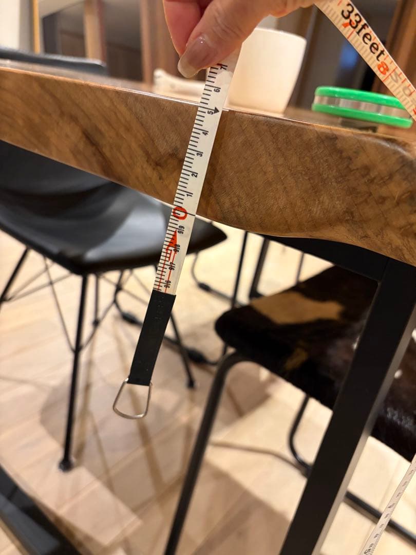 一枚板　無垢オーク　ダイニングテーブル