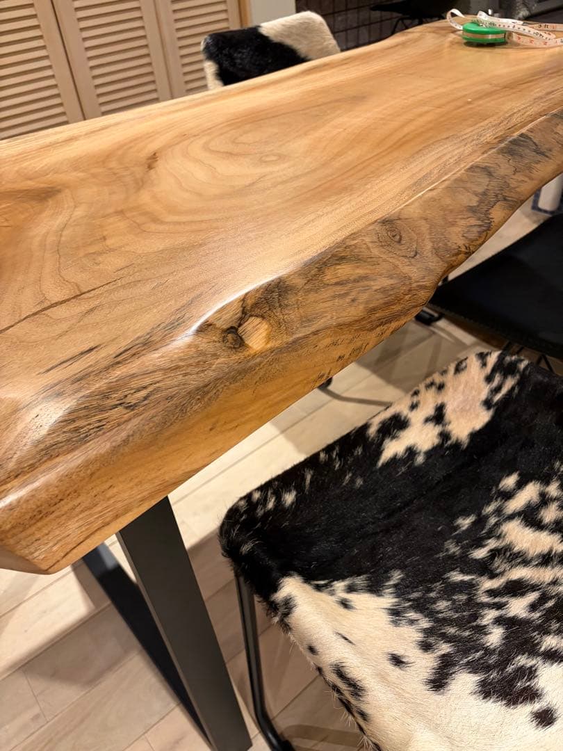 一枚板　無垢オーク　ダイニングテーブル