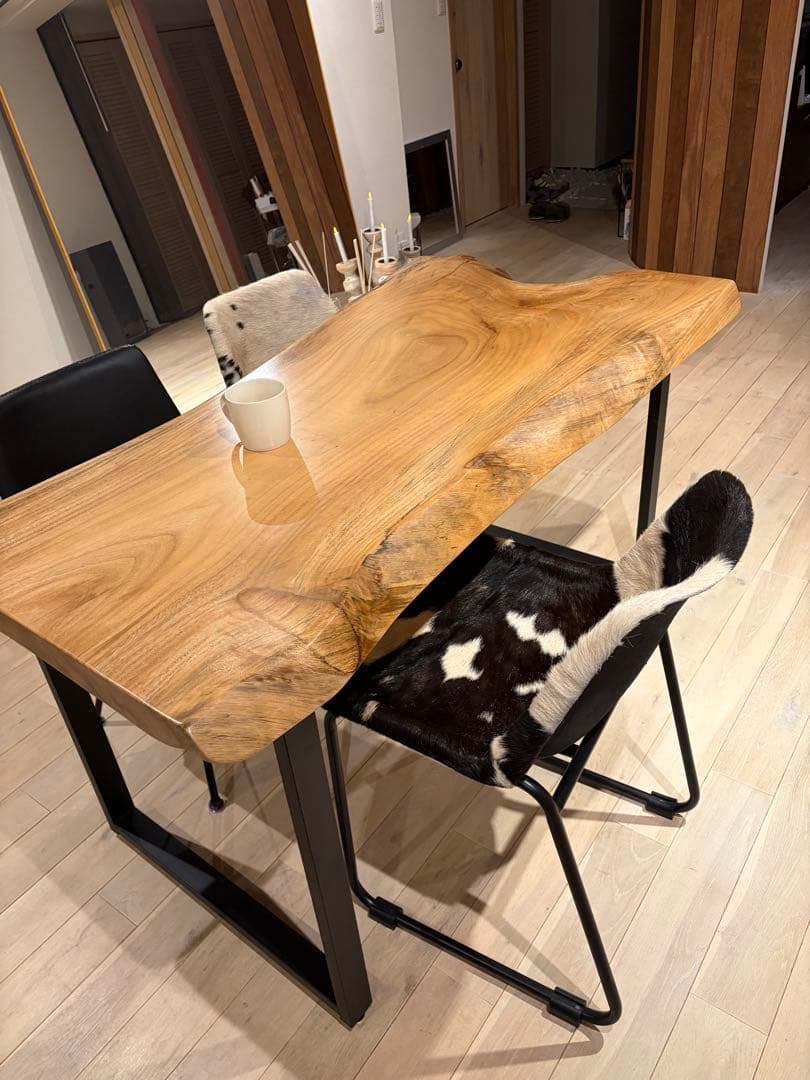 一枚板　無垢オーク　ダイニングテーブル