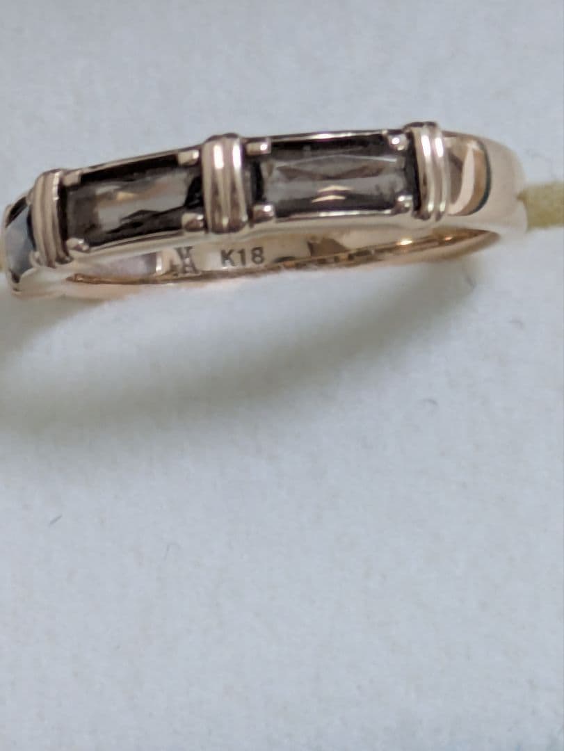 K18 PG スモーキークォーツ　9号リング　ヴァンドーム青山