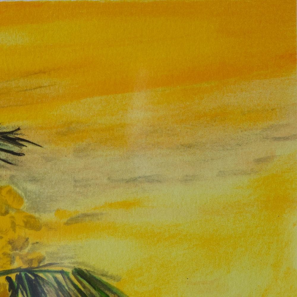 絵画 版画 ミッシェル・アンリ『黄色い花束』 リトグラフ 7/300 巨匠 パリ