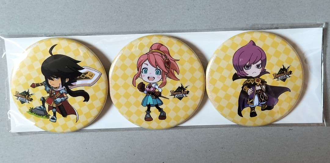 ファンタジーライフi あみあみ特典 缶バッジ 3種セット switch ps5