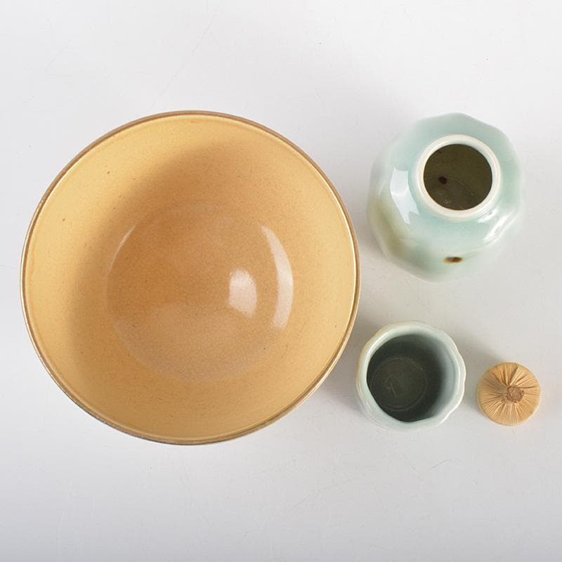 茶道具　黒面朱茶箱　田中香泉作茶碗　振出など　九点　一式　V R6918