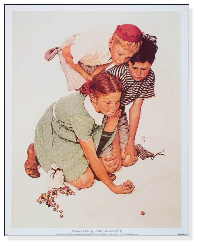 額装品/Marbles/ノーマン ロックウェル/アート/ポスター/インテリア