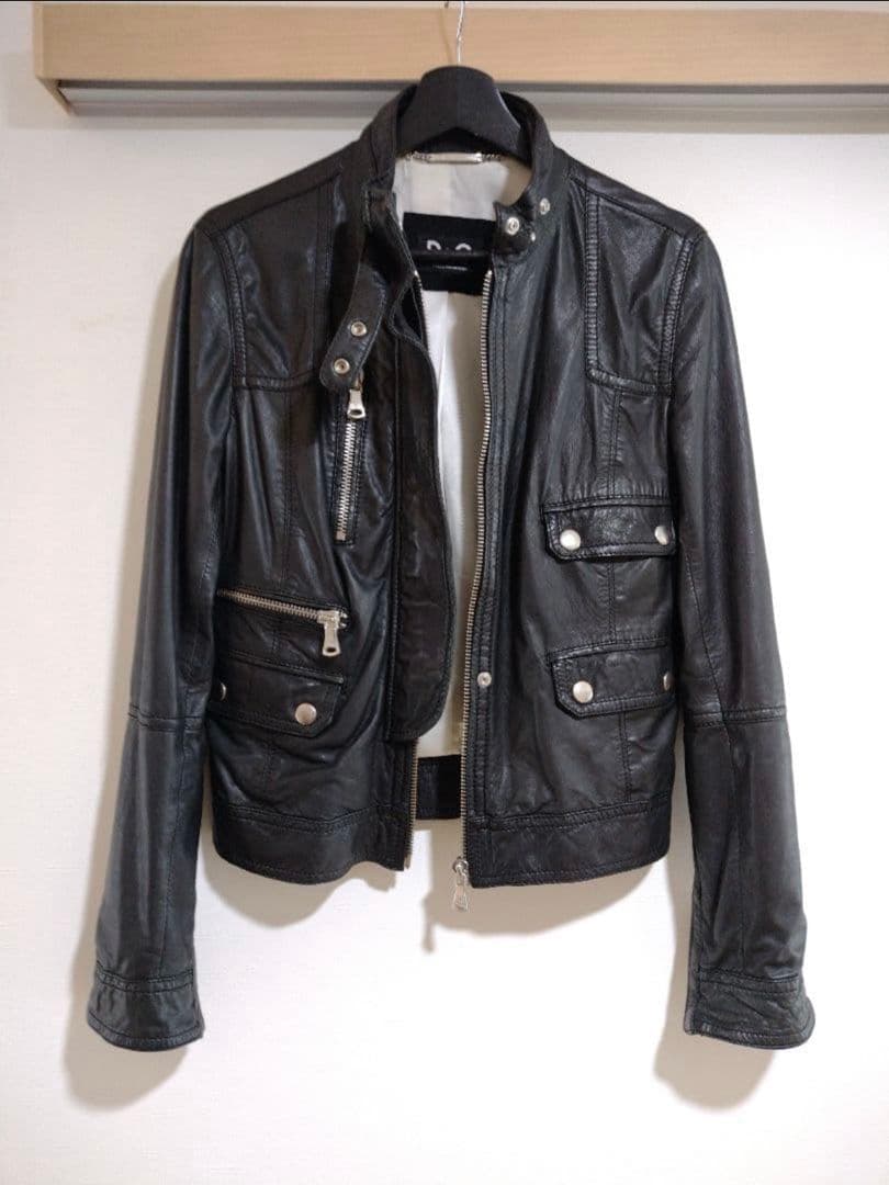 neqr着 D＆G シングルライダースジャケット 40