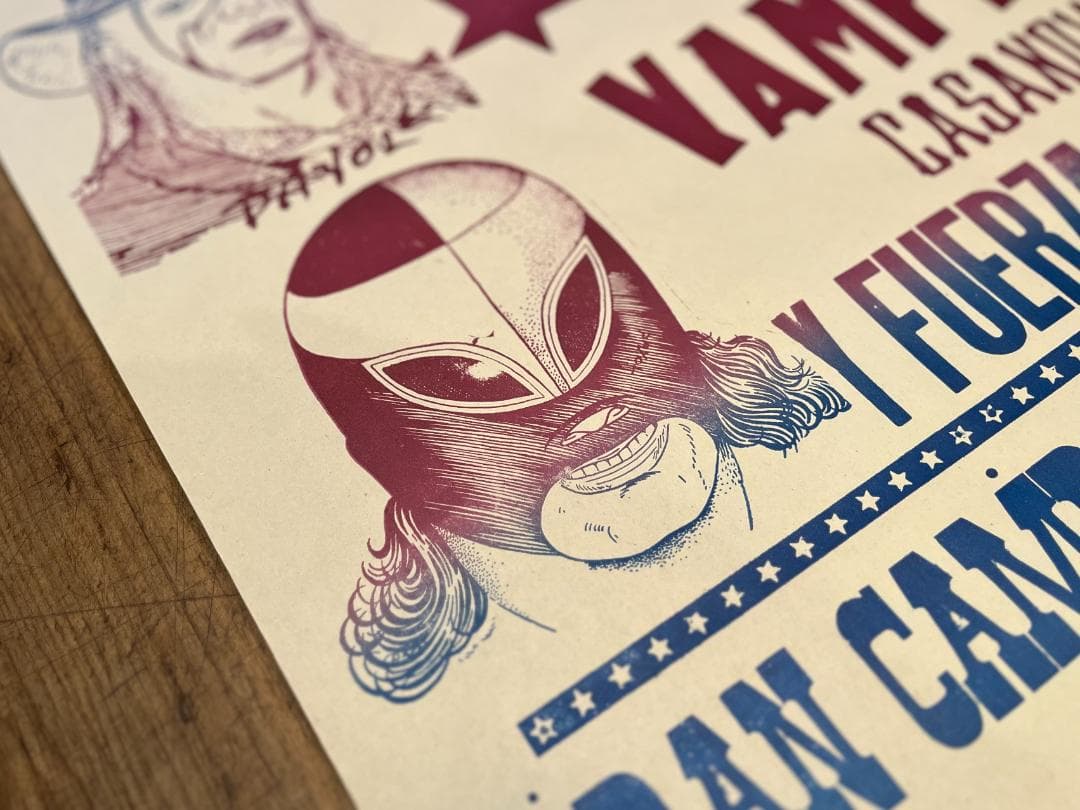 希少☆1987年／ルチャリブレ／メキシカンプロレス／ヴィンテージ／興行ポスター