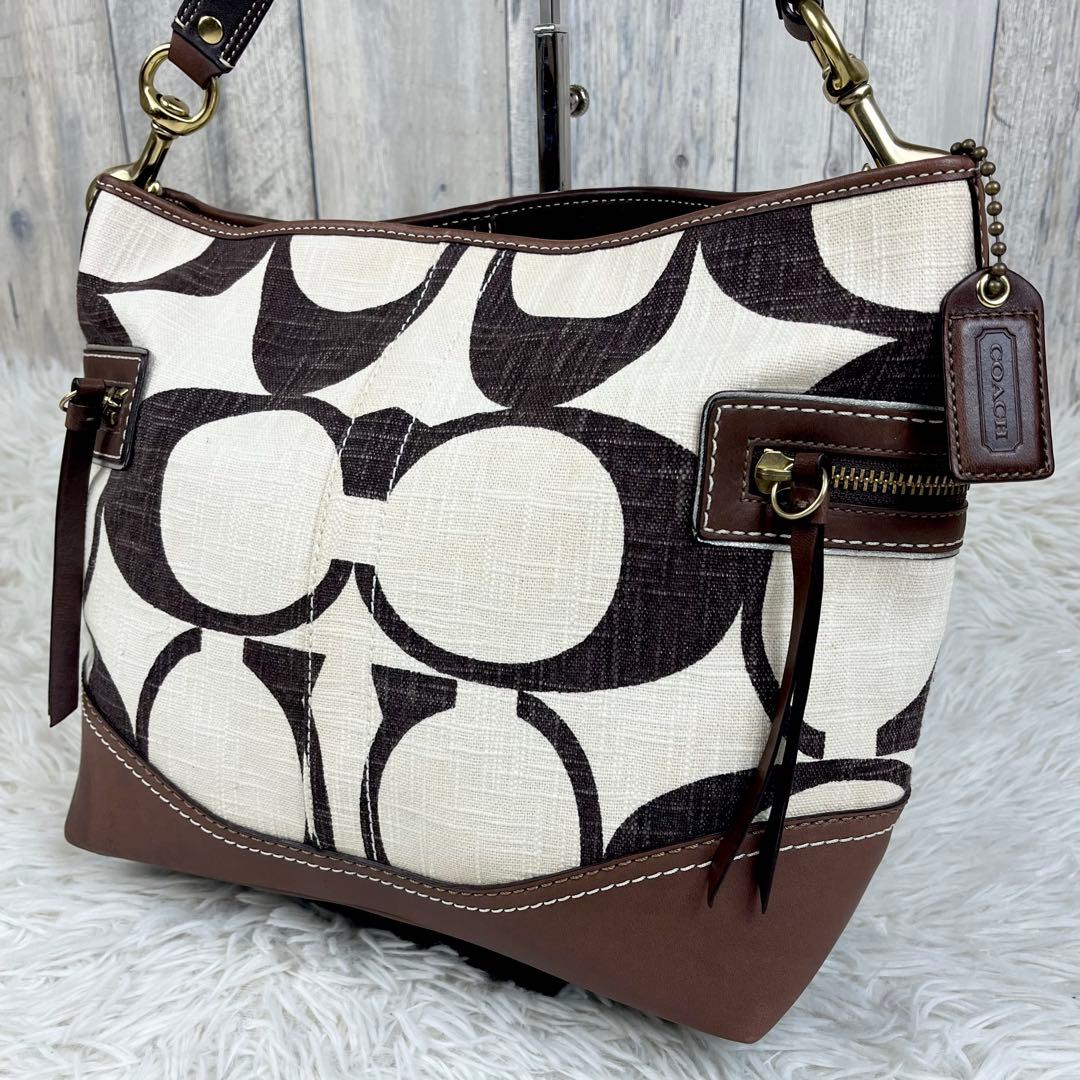 【希少】COACH キャンバス×レザー ワンショルダーバッグ レガシー