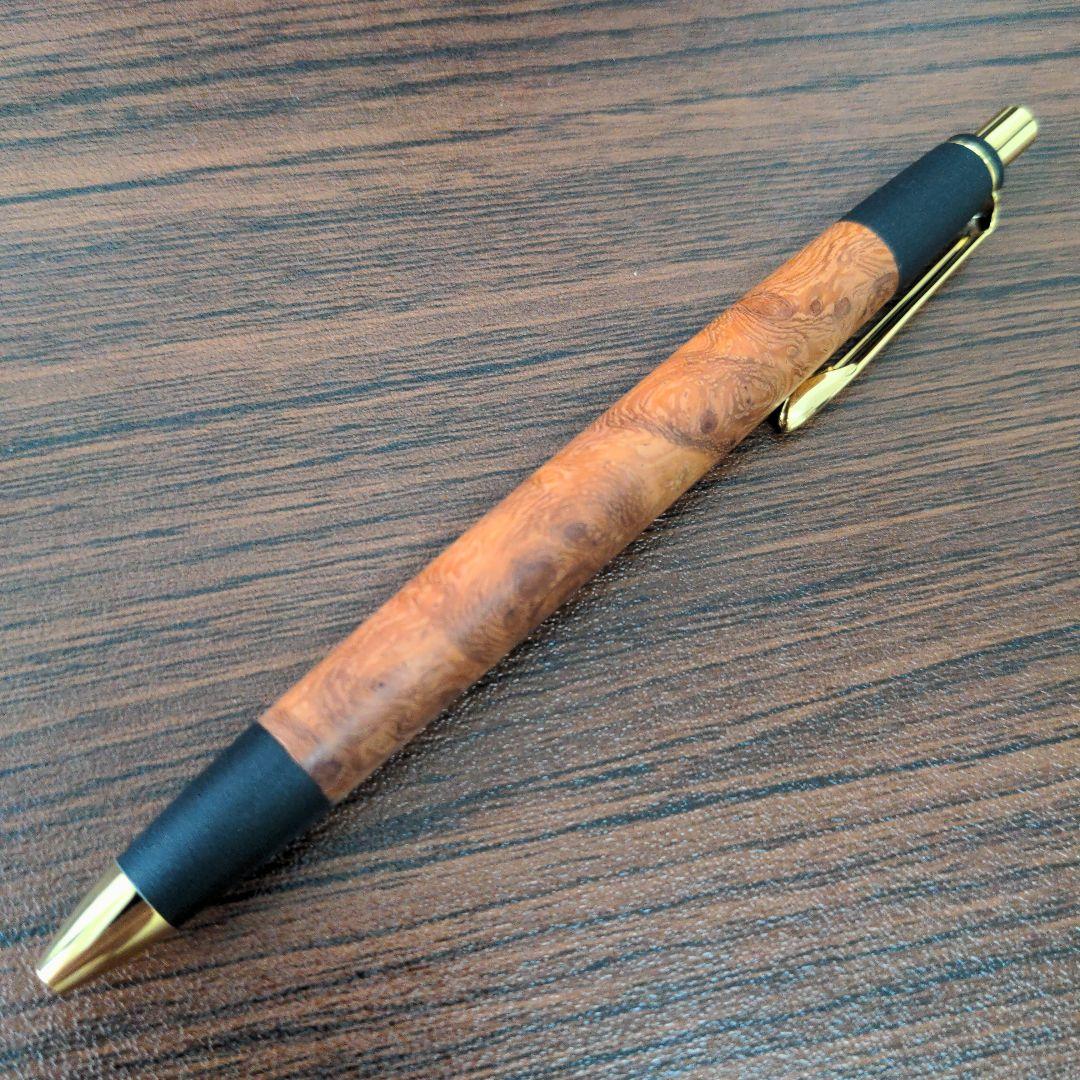 ボナンペン 花梨瘤 真鍮金具 木軸シャープペンシル 野原工芸に似たコツコツ音