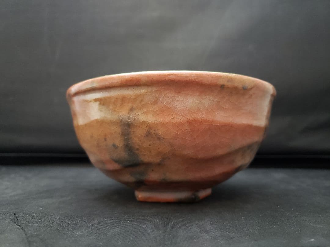 嶋台茶碗　松楽作　金色　銀色　茶碗