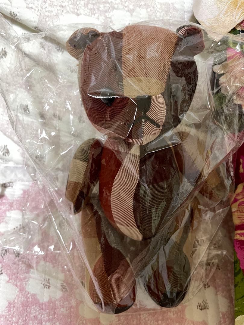 チェック柄クマのぬいぐるみ 本体