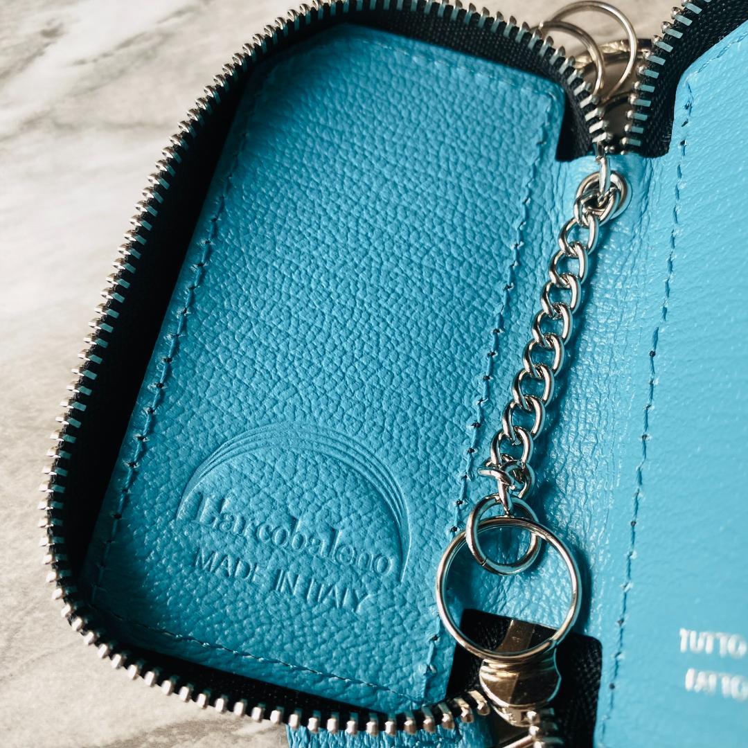 2272【新品 定価15,402円】ラルコバレーノ★キーケース★レザー★本革★黒