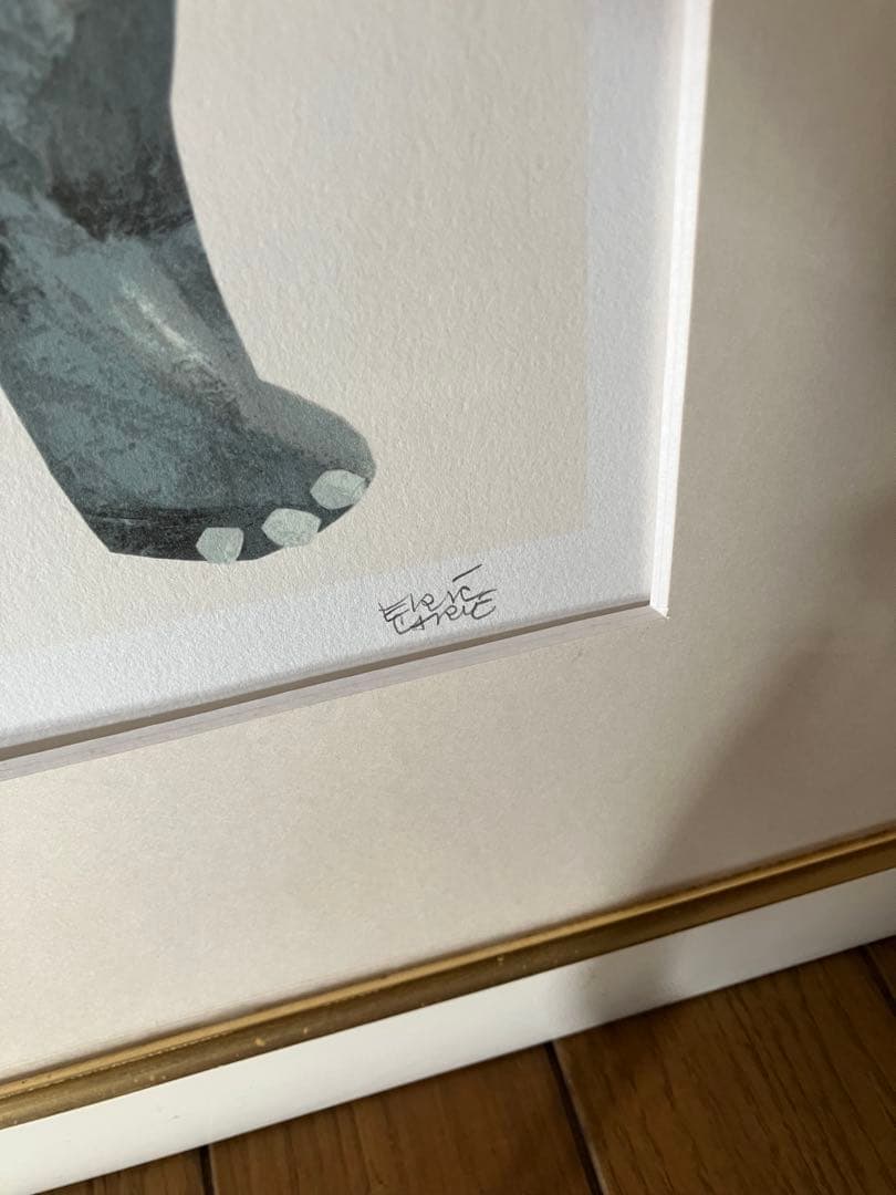 リトグラフ　エリック・カール 象の家族