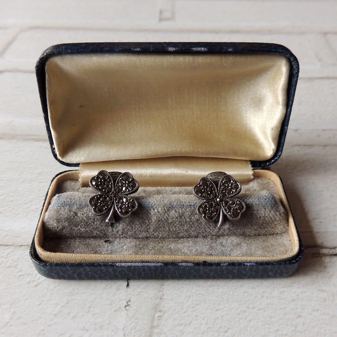 1930年代 アンティークジュエリーケース（ダークブルー）