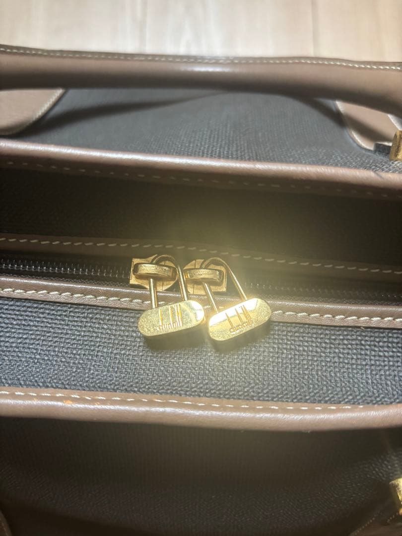 【dunhill ダンヒル】大型 ボストンバッグ★PVC×レザー★