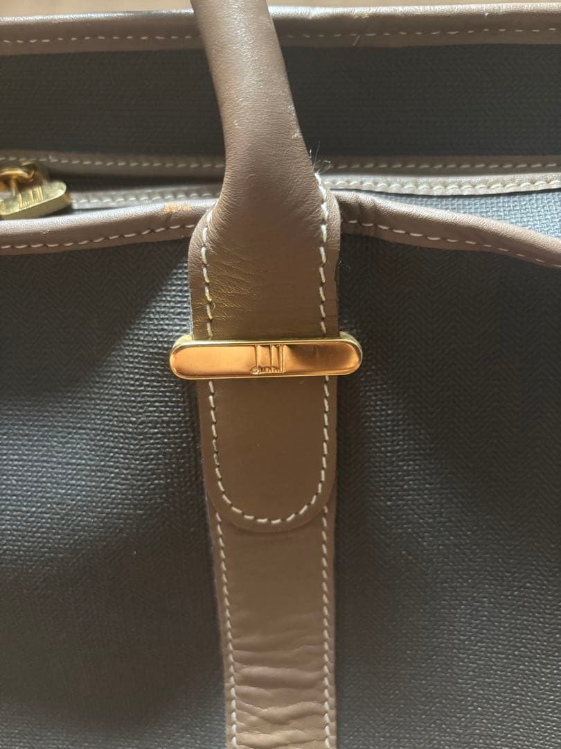 【dunhill ダンヒル】大型 ボストンバッグ★PVC×レザー★