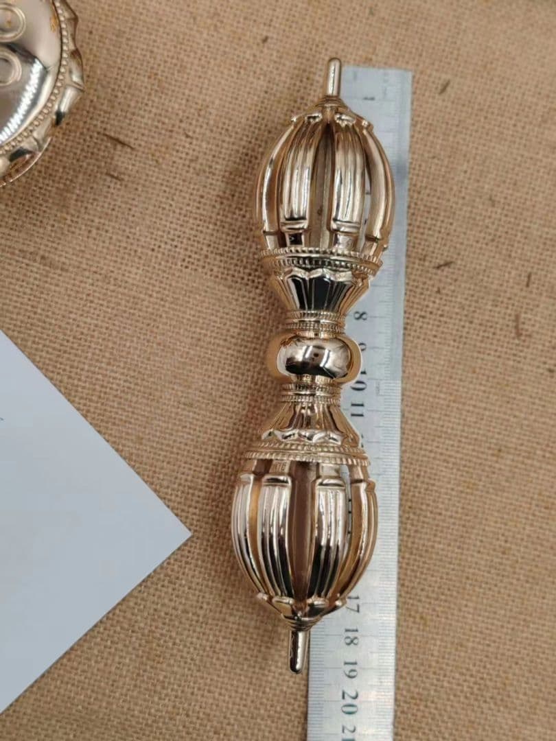 【修縁堂】寺院用仏具 法器 青銅 九鈷杵vajra19CM