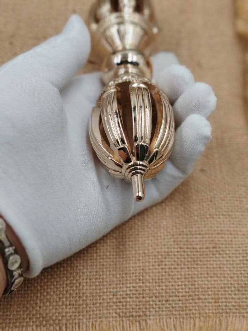 【修縁堂】寺院用仏具 法器 青銅 九鈷杵vajra19CM