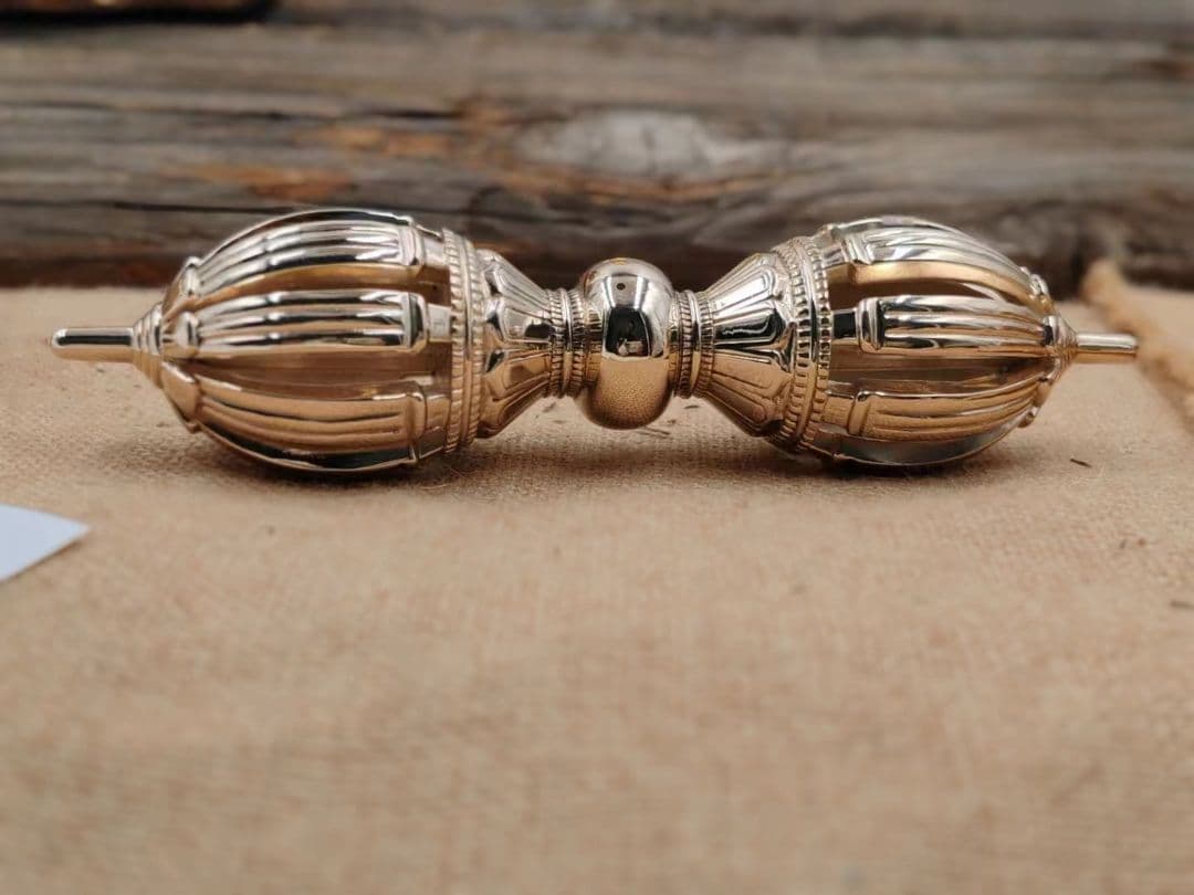 【修縁堂】寺院用仏具 法器 青銅 九鈷杵vajra19CM