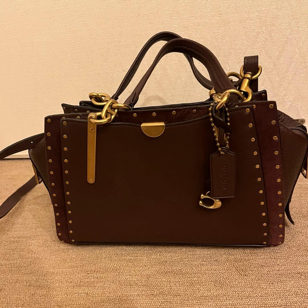 【希少】COACH ドリーマー ウィズ リベット ハンドバッグ ショルダー