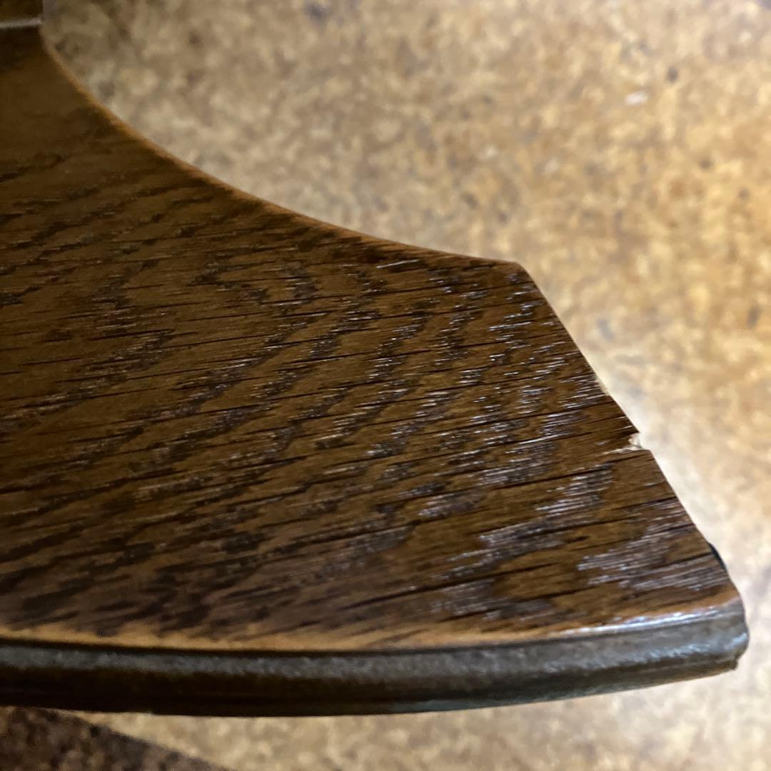 パリの雑貨屋　廃番品　ハンドメイド木製スツール　ミニテーブル　ダークブラウン