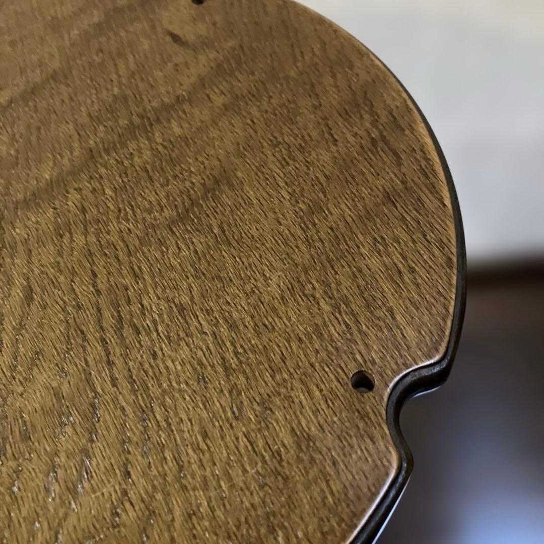 パリの雑貨屋　廃番品　ハンドメイド木製スツール　ミニテーブル　ダークブラウン