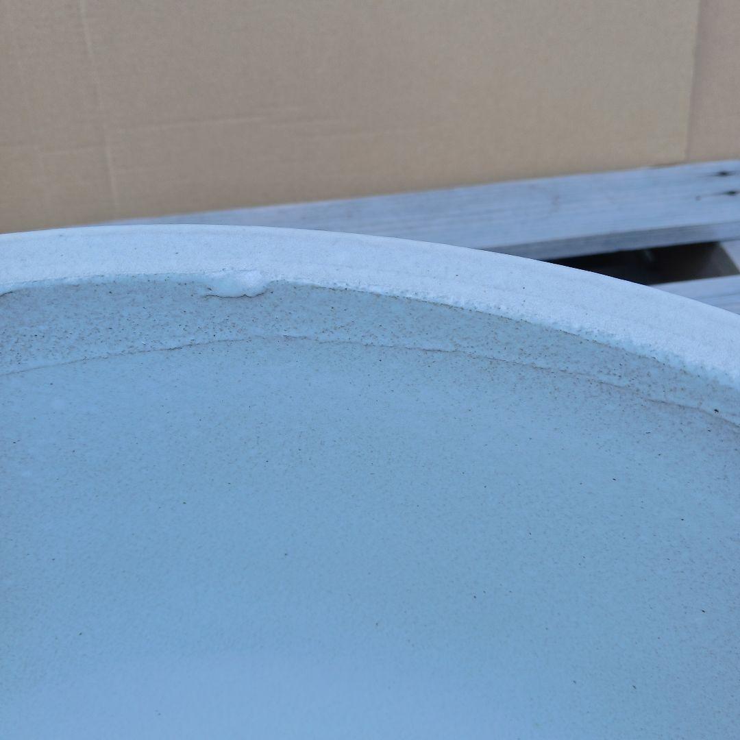 新品　∅50　陶器　睡蓮鉢　特大　メダカ鉢　白　ホワイト　ルーバー　高級　LWH