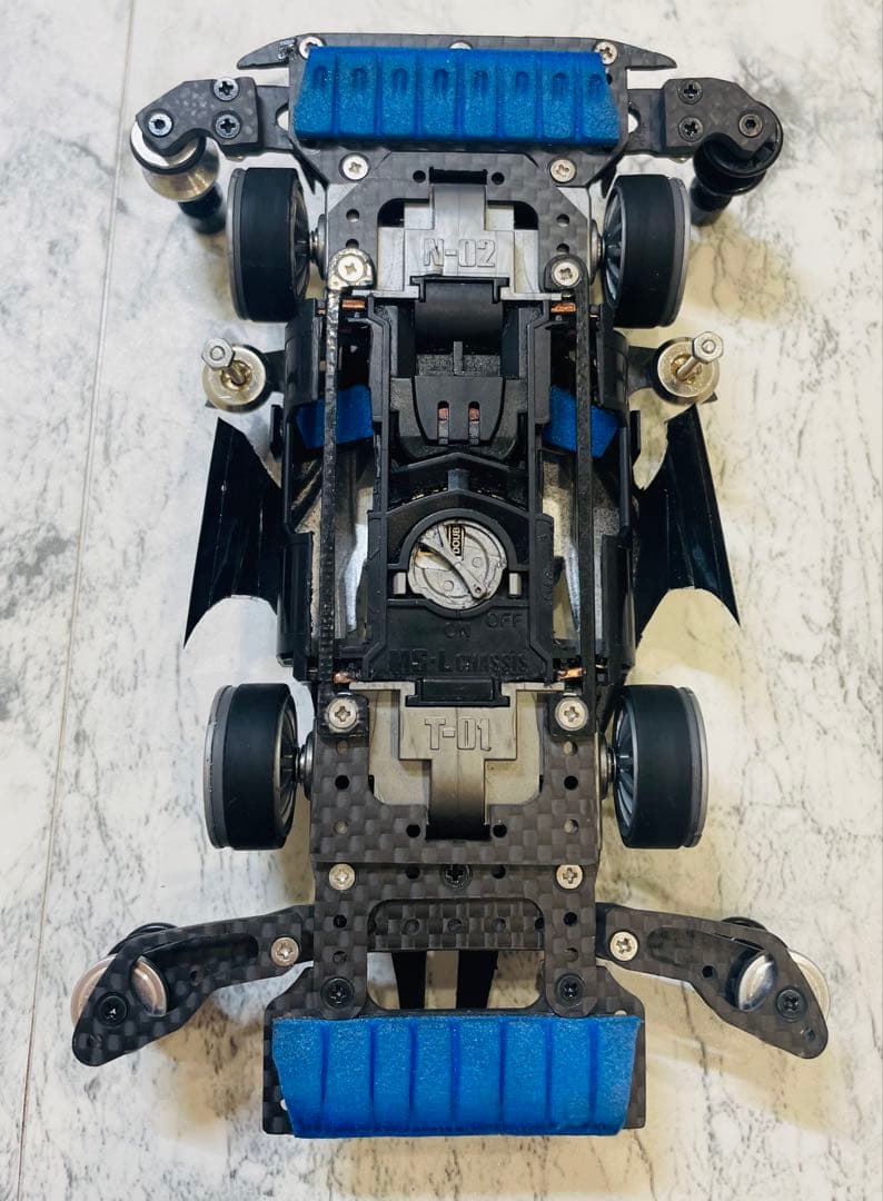 ミニ四駆　MSスギヤマ式フレキ　橋渡し　V字カット　１軸スラダン　１軸アンカー