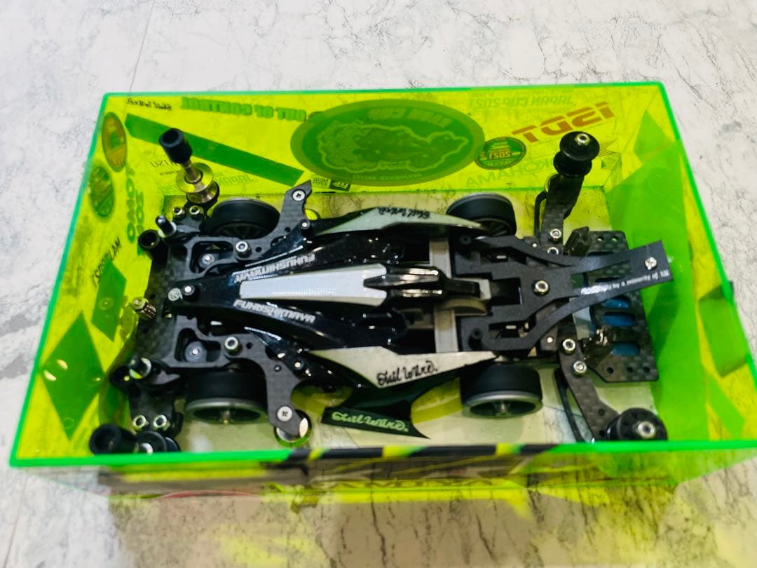 ミニ四駆　MSスギヤマ式フレキ　橋渡し　V字カット　１軸スラダン　１軸アンカー