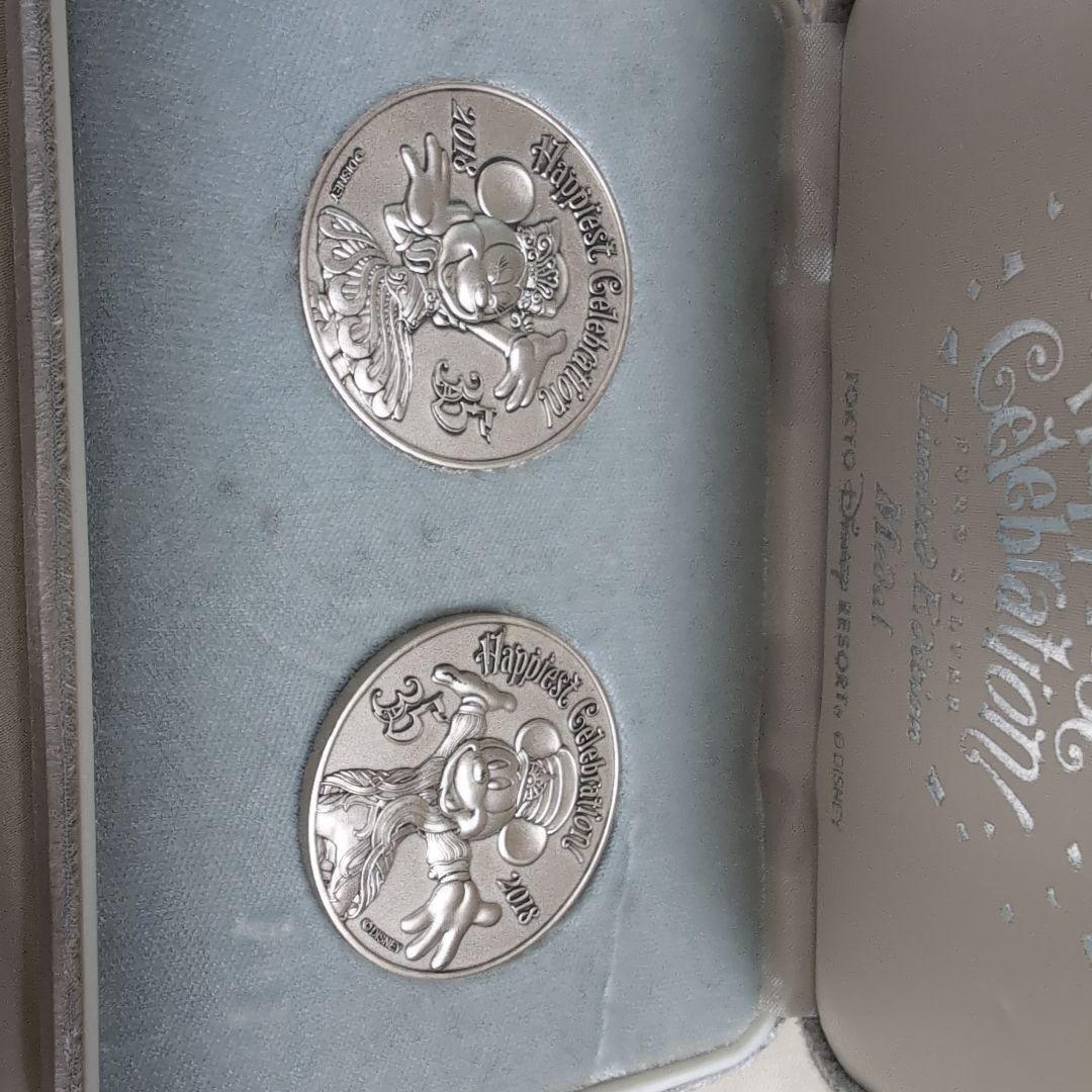 35周年記念ミッキー・ミニー銀製2枚セット