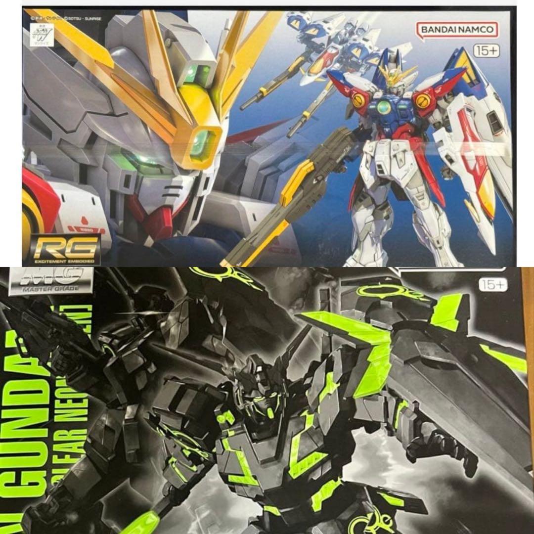 セット 新品　ウイングガンダムゼロ MG 1/100 ユニコーンガンダム
