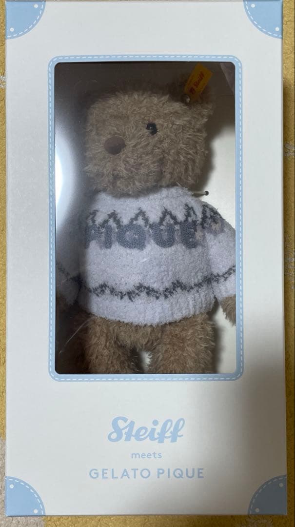 ジェラートピケ　シュタイフ　ぬいぐるみ　ブルー