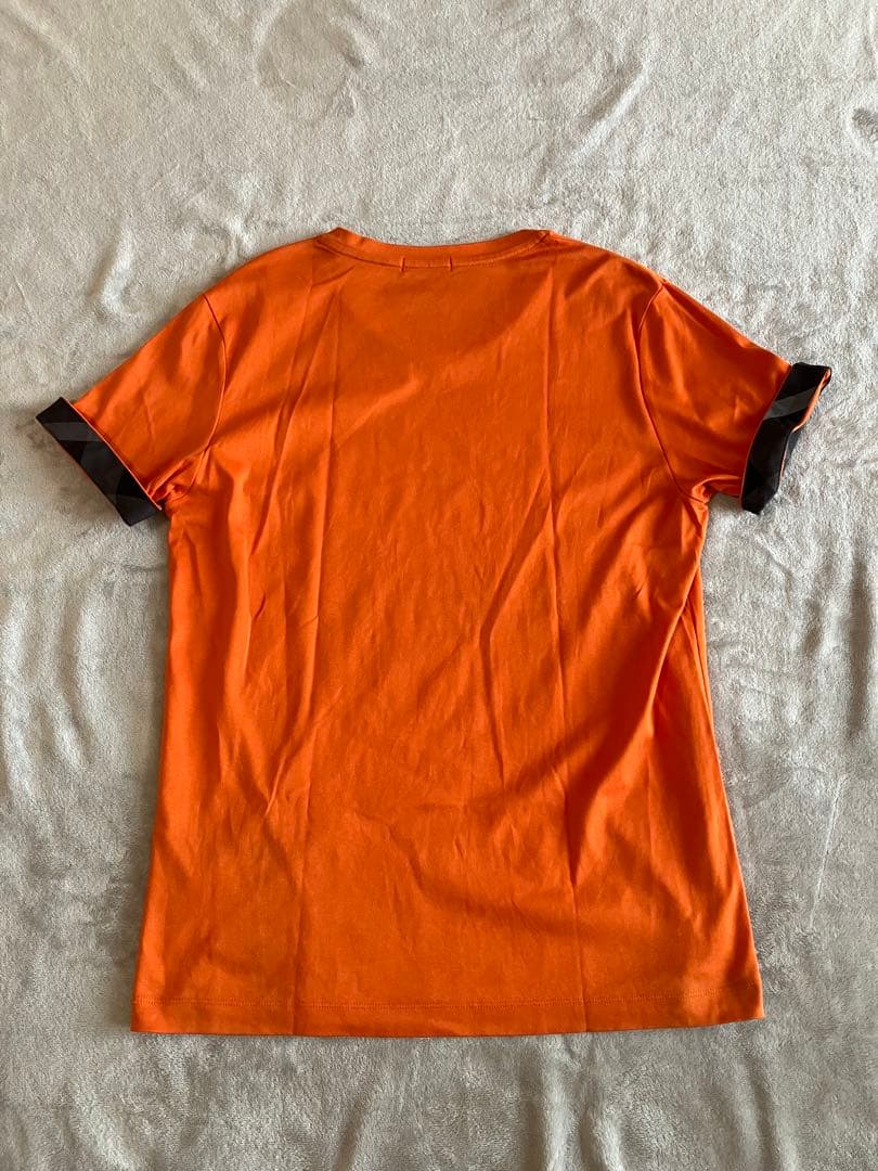 バーバリーブラックレーベルクレストブリッジ両袖内側CBチェック柄TシャツサイズL