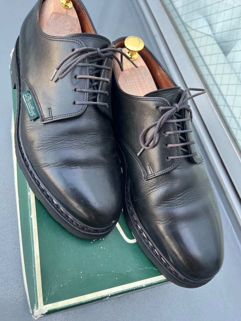 【美品】パラブーツ　98年　箱付き　デカタグ　プレーントゥ　アルル　レア