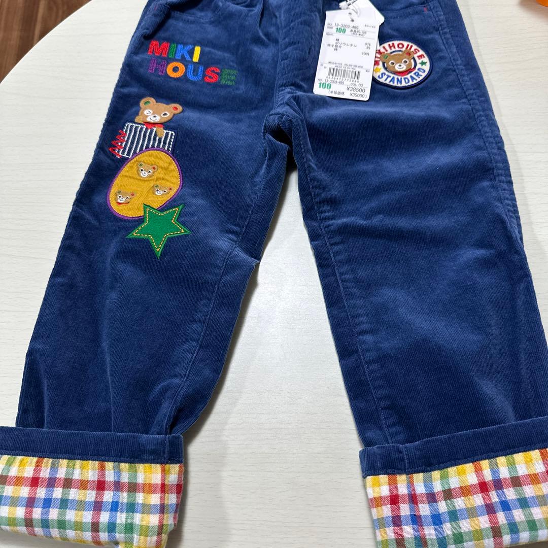 新品　ミキハウス　mikihouse プッチー　デニム　長ズボン　100cm
