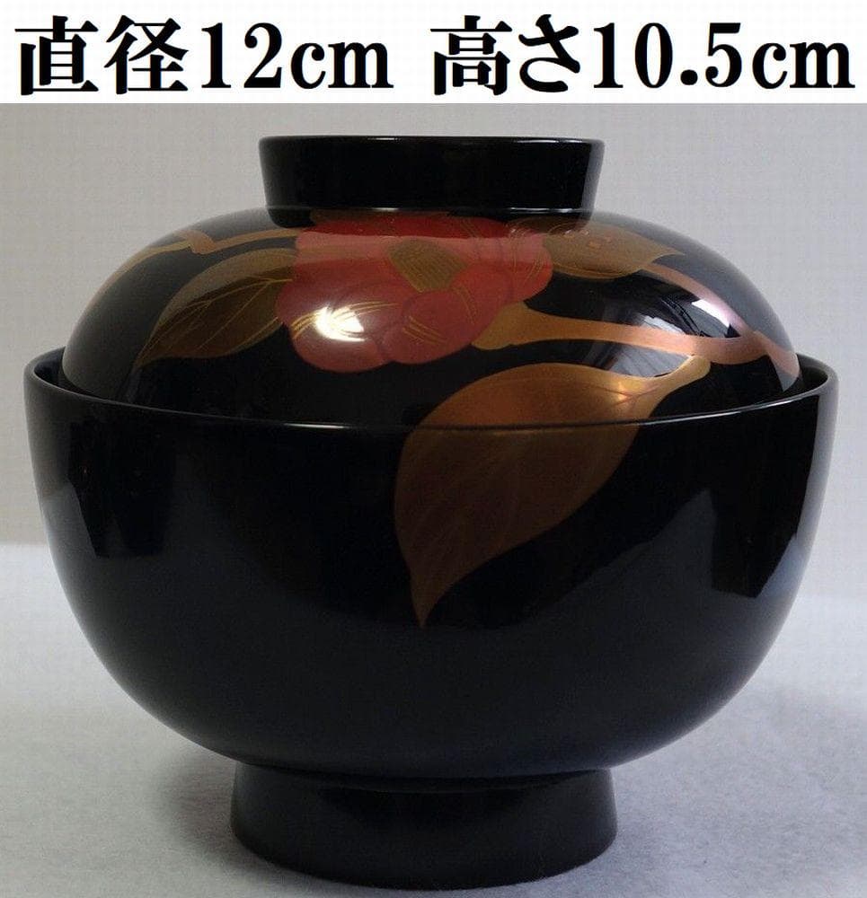 輪島塗 椿蒔絵 吸物椀５客