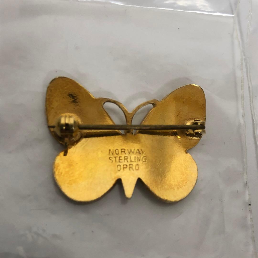ノルウェー　ブローチ　蝶　2個セット　蝶々