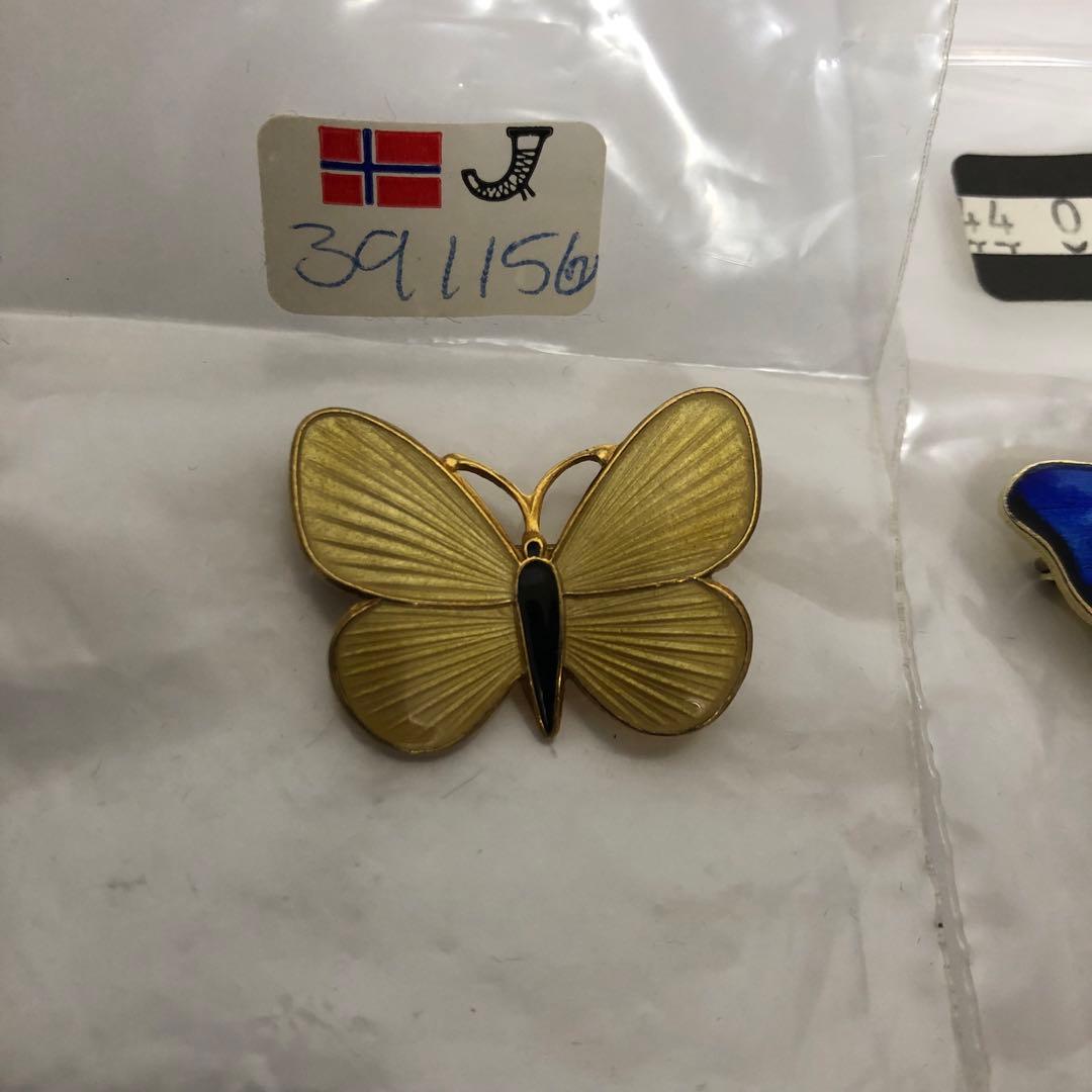 ノルウェー　ブローチ　蝶　2個セット　蝶々
