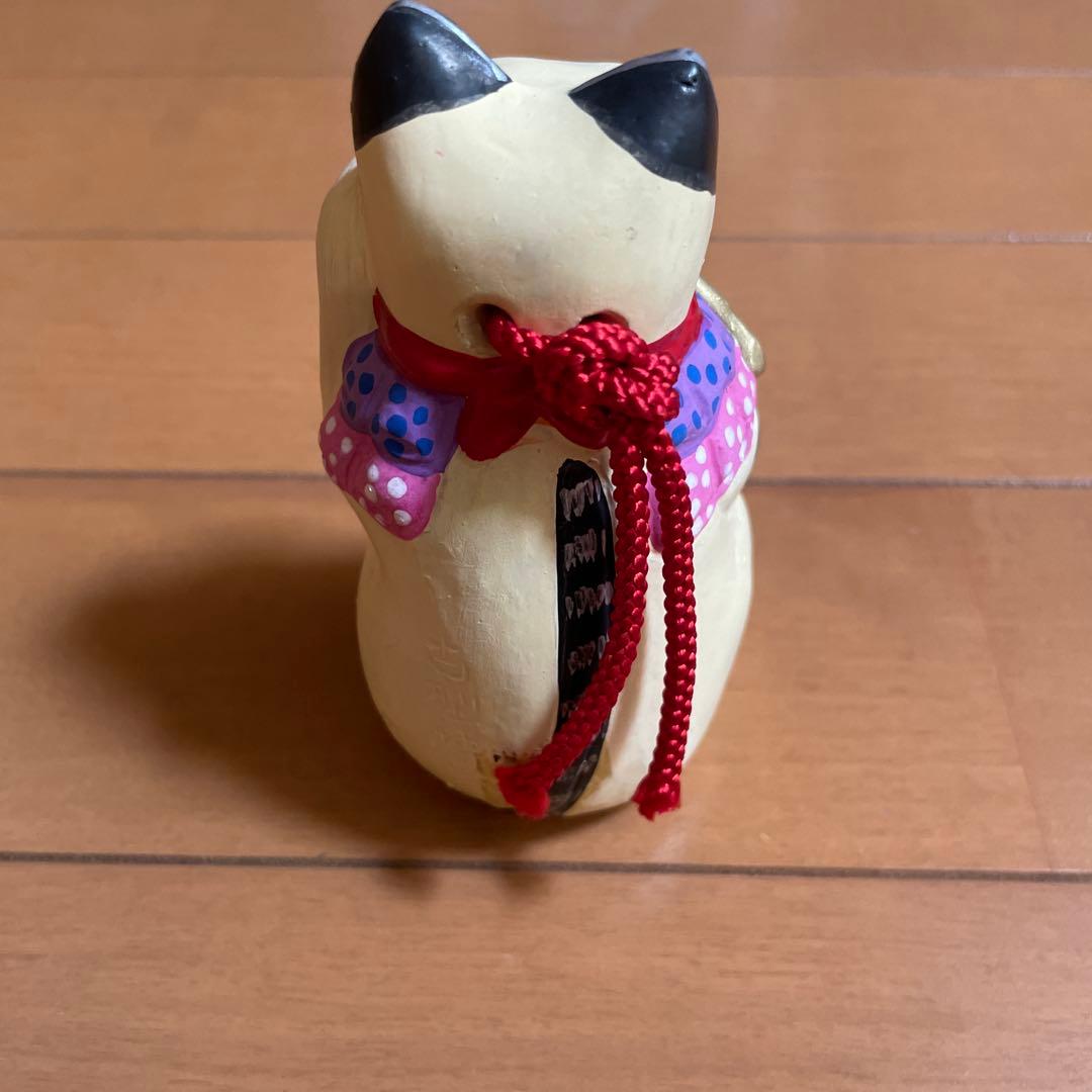招き猫　貯金箱 陶器製　中ノ子勝美作　他添付画像2点