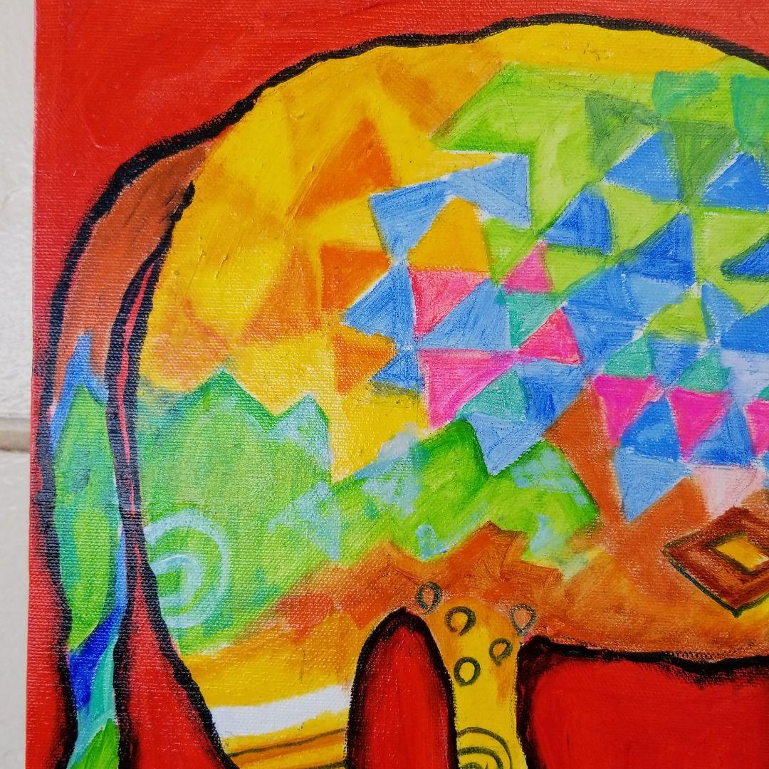 油絵　やまちゃん確認　ベストフレンド*ヘラジカと鳥