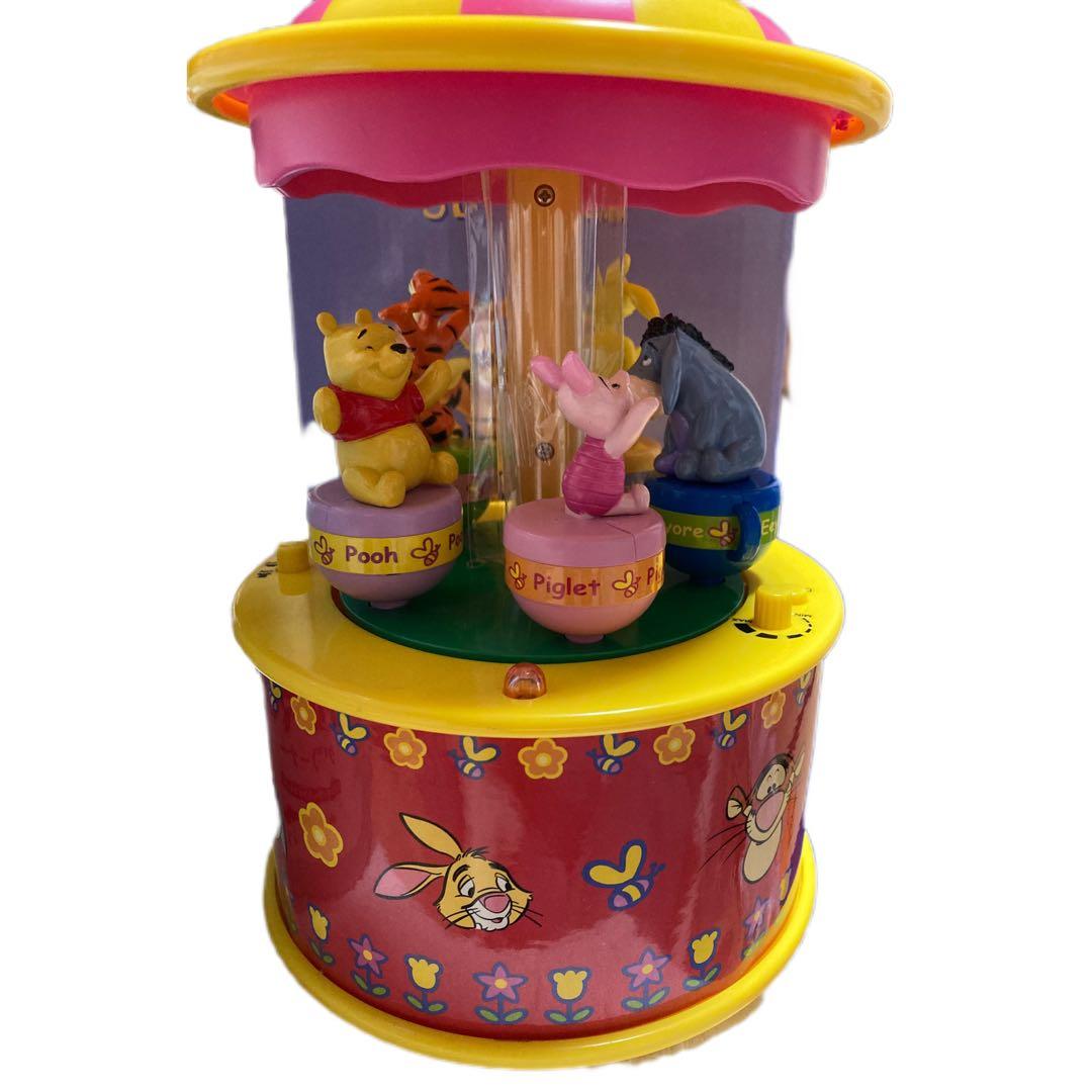 激レア プーさん くるくるコーヒーカップからくり時計 ディズニー